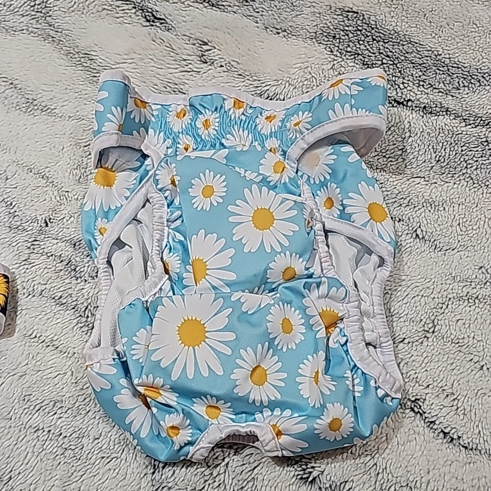 Set of 2 Pet Soft size XL Female Washable Diapers- Flower Print